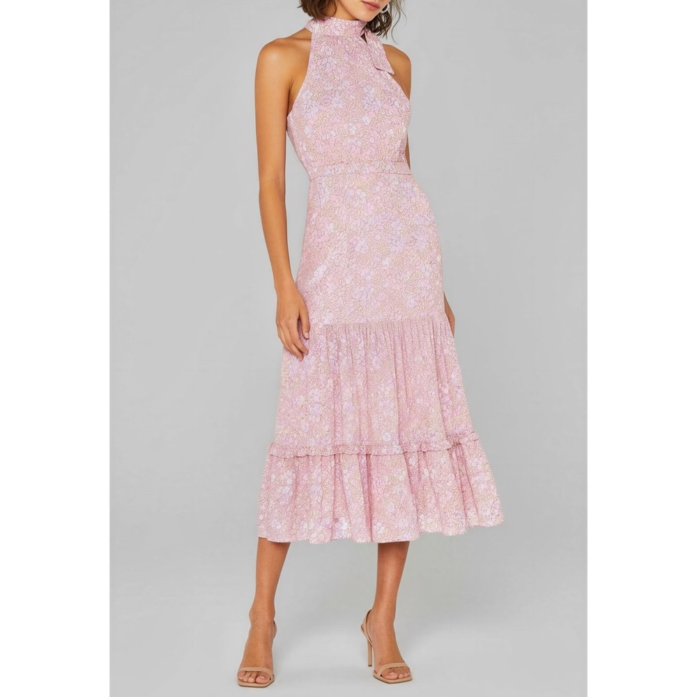 LIKELY Mona Floral Midi Dress, Pink, 2 (US)